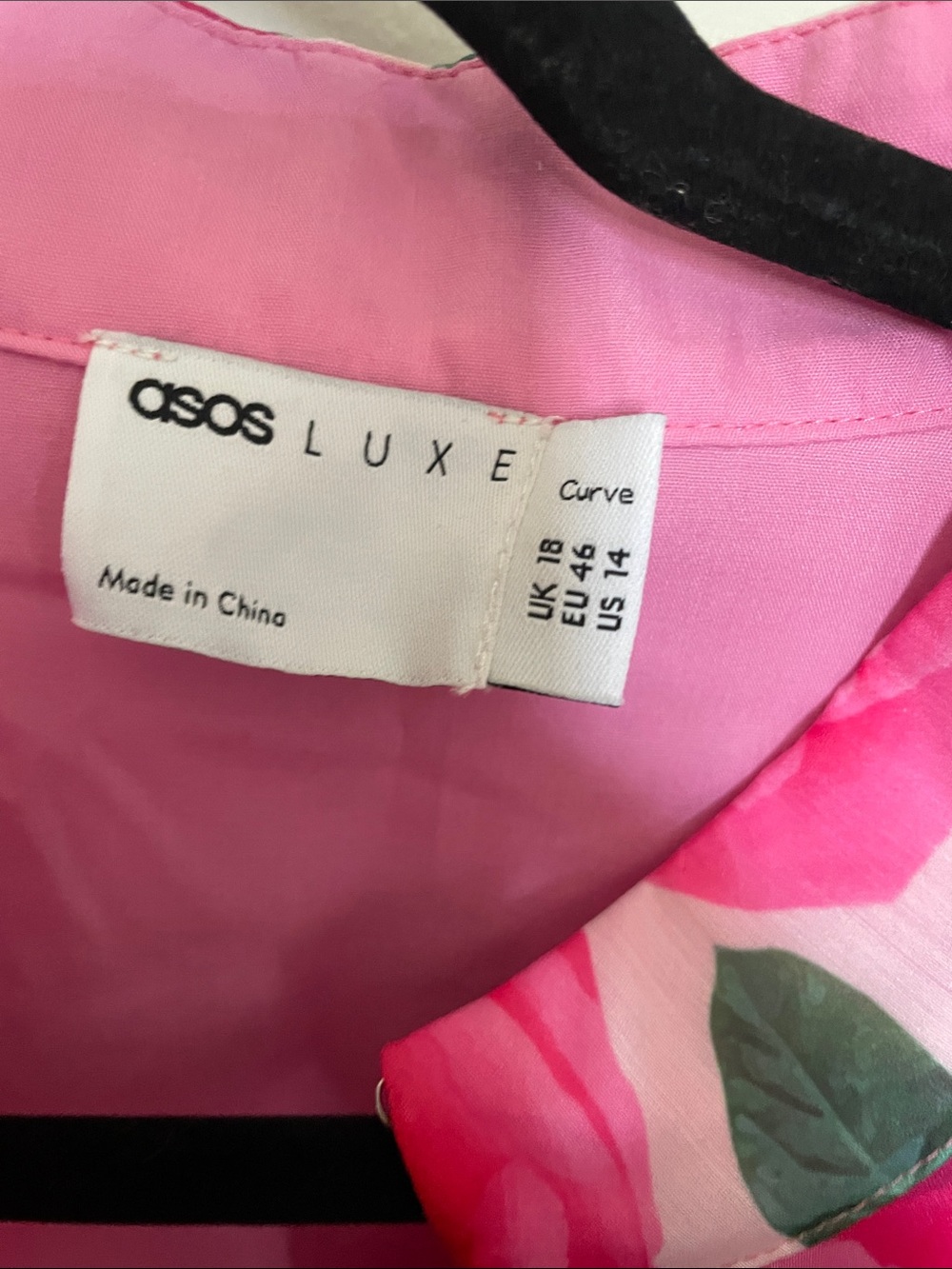 ASOS Pink Rose Print Midi Dress - Picture 2 of 7